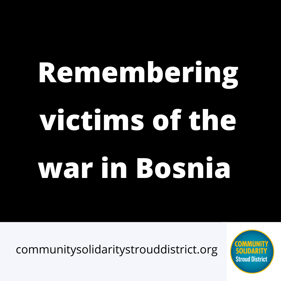 Remembering victims of the war in Bosnia